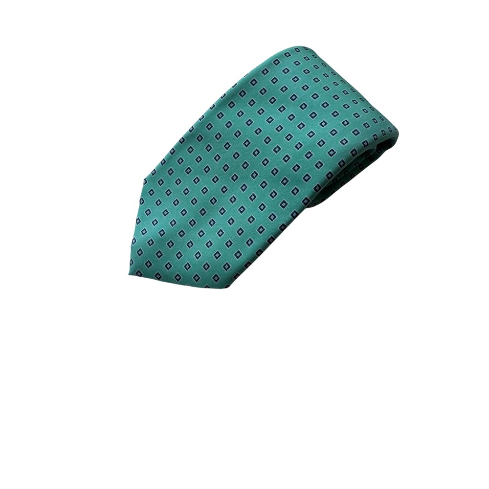 Polo Ralph Lauren Geometric‎ Square Silk Tie Mens Hand Made Italy 55"